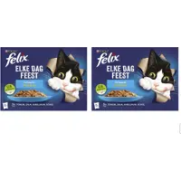 Felix 2x - Elke Dag Feest Vis Selectie in Gelei - Kattenvoer - 12x85g