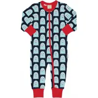 Maxomorra Rompersuit LS SPOOKY GHOST 62/68