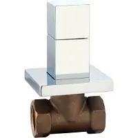 Creavit Hoekstopkraan Creavit Aloni Quadro Inbouw Vierkant Glans Chroom