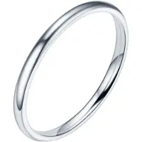 LGT JWLS LGT Jewels smalle stalen ring Zilverkleurig 2mm-18mm