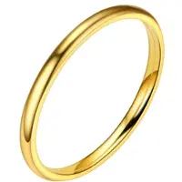 LGT JWLS LGT Jewels smalle stalen ring Goudkleurig 2mm-18mm