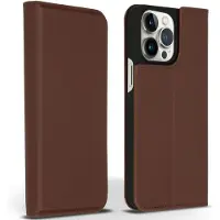 Accezz Premium Leather Slim Bookcase voor de Apple iPhone 14 Pro Max - Bruin