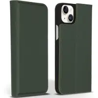 Accezz Premium Leather Slim Bookcase voor de Apple iPhone 14 Plus - Groen