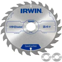 Irwin cirkelzaagblad T.C.T 190MM/24T - asgat 16MM