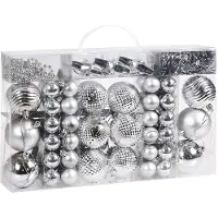 Casaria Kerstversiering Zilver 66-delig