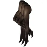 Kunert VELVET 40 3-pack Dames Panty - Black - Maat 42/44