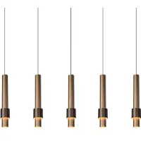 Lucide MARGARY - Hanglamp - LED Dimbaar - 5x4,2W 2700K - Koffie