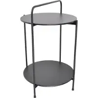 Loft42 Fold Bijzettafel - Metaal - Mat Zwart - 68x45x45