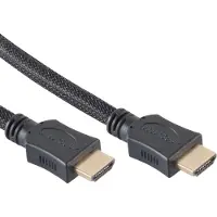 S-Impuls HDMI A-St./HDMI A-St. verg HEAC sw Nylon Mantel 5m