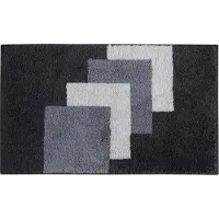 Casilin Badmat Antislip 70x120cm Graduale - Waterabsorberende Badkamermat - Wasbaar en Sneldrogend - Voor Douche en Bad - Hoogpolig - Acryl - Grijs