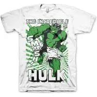 Marvel The Hulk Heren Tshirt -S- Smash Wit