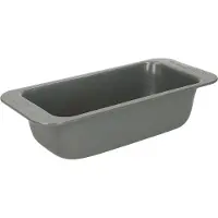 La Cucina Rechthoekige bakvorm/cakevorm met anti-aanbak laag zwart 25 x 11 cm