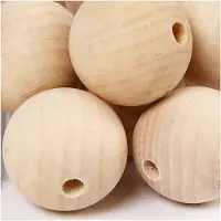 Packlinq Houten Kraal. D 40 Mm. Gatgrootte 7 Mm. 30 Stuk/ 1 Doos