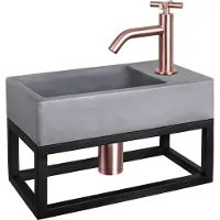 Differnz Force fonteinset beton met frame en kruiskraan koper