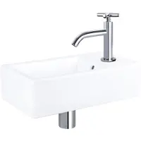 Differnz Force Fonteinset - Keramiek - Kraan kruis chroom - 40 x 22 x 11.5 cm