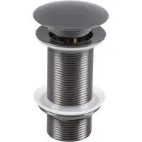 Differnz Afvoerplug Clic-clac - Messing - Zonder Overloop - Gunmetal - 66mm
