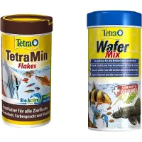 Tetra - Tetramin Flaks - Vlokvoer - Vissenvoer - Visvoer + Wafermix - 2x 250ml