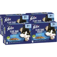Felix 4x - Elke Dag Feest Vis Selectie in Gelei Senior - Kattenvoer - 12x85g