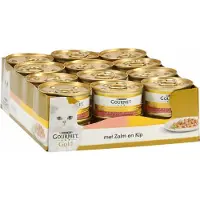 Gourmet 24x - Gold Fijne Hapjes Zalm & Kip - Kattenvoer Natvoer - 85 g