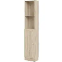 Hioshop Base wandkast 1 plank en 1 deur eiken structuur decor .