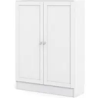 Hioshop Base wandkast 2 deuren wit.