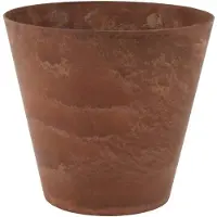 Ter Steege Plantenpot/bloempot in een natuursteen look Dia 32 cm en Hoogte 29 cm dark terra cotta - Plantenpotten