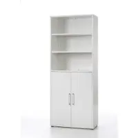 Hioshop Prisme kantoorbenodigdheden 2 planken, 2 deuren wit.