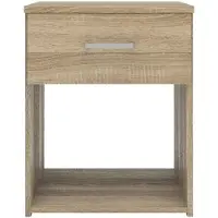 Hioshop Spell nachtkastje 1 lade en 1 plank eiken decor.