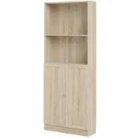 Hioshop Base wandkast 1 plank en 2 deuren eiken structuur decor .
