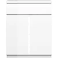 Ebuy24 Nada dressoir 2 deuren en 4 lades wit hoogglans.