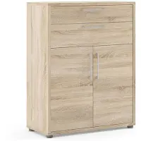 Hioshop Prisme archiefkast 2 lades en 2 deuren eiken decor.