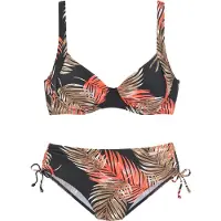 LASCANA Bikini bruin / oranje / zwart / wit