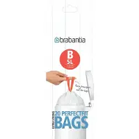 Brabantia 2x Perfectfit Vuilniszak Met Trekbandsluiting Code B 5-7 Liter 20 Zakken