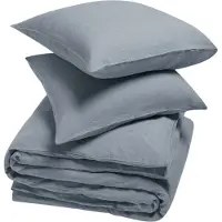 Yumeko Dekbedovertrek set Gewassen Linnen 260x220 Blauw - Eco, Bio & Fairtrade