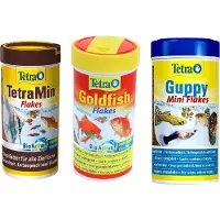Tetra - Tetramin Voerpakket - Tetramin Flaks + Goldfish Flakes + Guppy Flakes - 3x 250ml