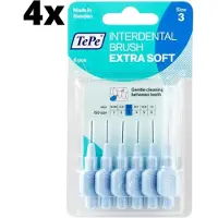 Tepe Extra Soft Lichtblauw 0,6mm - 4 x 6 stuks - Voordeelverpakking