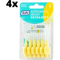 Tepe Extra Soft Lichtgeel 0,7mm - 4 x 6 stuks - Voordeelverpakking