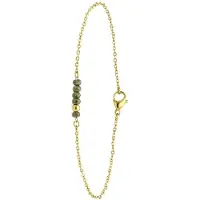 Lucardi Armband goud / kaki