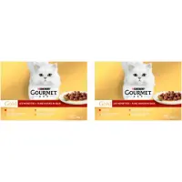 Gourmet 2x Gold - Fijne Hapjes Multipack - Kattenvoer - 12x85g