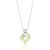 Montebello Ketting Aella HZ79 - Swarovski Hart - 925 Zilver Gerhod. - Ø10mm - 40cm