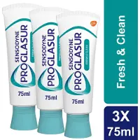 Sensodyne - Tandpasta - Pro Glasur - Fresh & Clean - 75ml x 3
