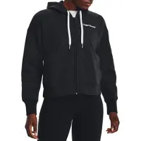 Under Armour Sweatshirt 'Essential Fleece Script FZ Hoodie' zwart