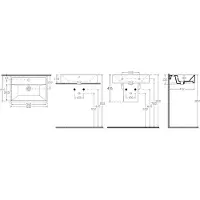 vidaXL Wastafelkast 90x29x55 cm bewerkt hout zwart