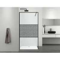 Badstuber Femm douchewand met privacyband 100x195cm zwart