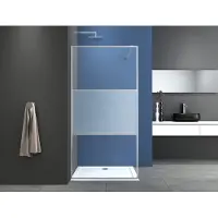 Badstuber Femm douchewand met privacyband 115x195cm chroom