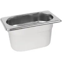 Vogue Gastronormbak Vogue, RVS, GN 1/9, 100mm diep