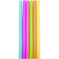 DOTZ 6 Rechte silicone rietjes in verschillende kleuren 25cm
