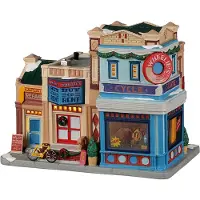Lemax Wheelie'S Cycle And Skate Shop battery operated Led Kerst