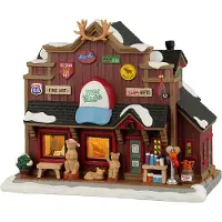 Lemax Wild Wooly'S Gift Shop battery operated Led Kerst