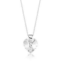 Montebello Ketting Amy HZ77 - Swarovski Hart - 925 Zilver Gerhod. - Ø10mm - 45cm